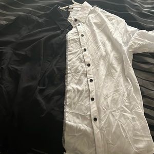 1/2 black 1/2 white dress shirt from frashion nova. Never worn.